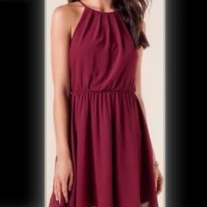 Francescas Maroon dress